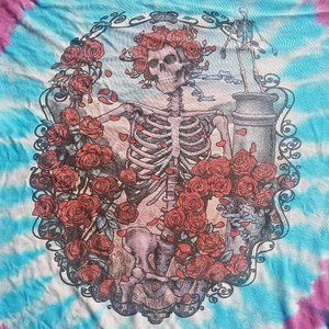 Vintage Liquid Blue XL Grateful Dead Long Sleeve Tie Dye Bertha T Shirt